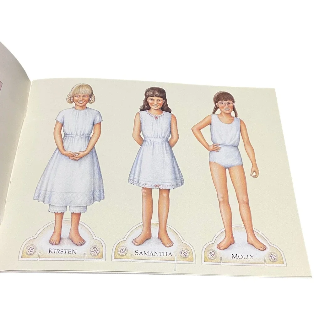American Girl Paper Dolls Portfolio‎ of Pastimes Kirsten Molly Samantha Vintage